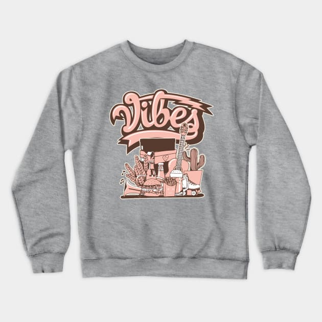 Vibes Neapolitan Mocha Crewneck Sweatshirt by funandgames